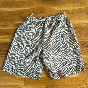 Wray brown zebra print Bermuda shorts